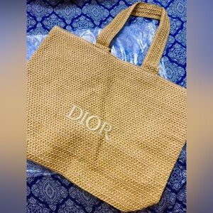 Dior Beige Woven Tote